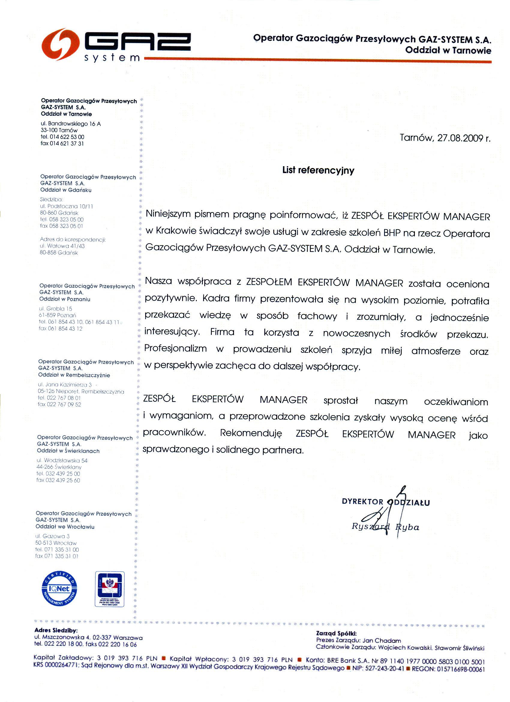 GAZ-SYSTEM S.A.